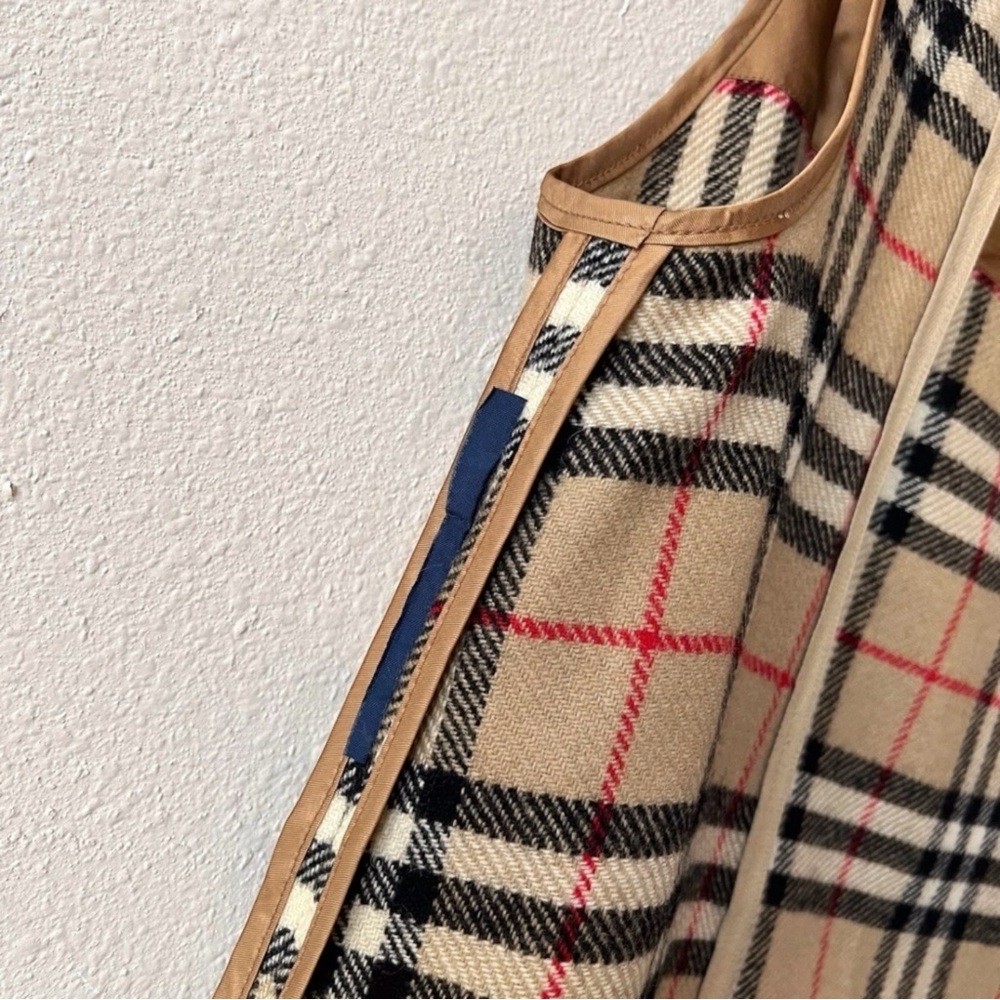 Burberry Tan Black Red Classic Check Vest Dress - Picture 3 of 6